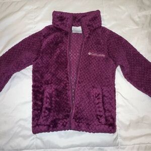Columbia Magenta Textured Fleece Jacket